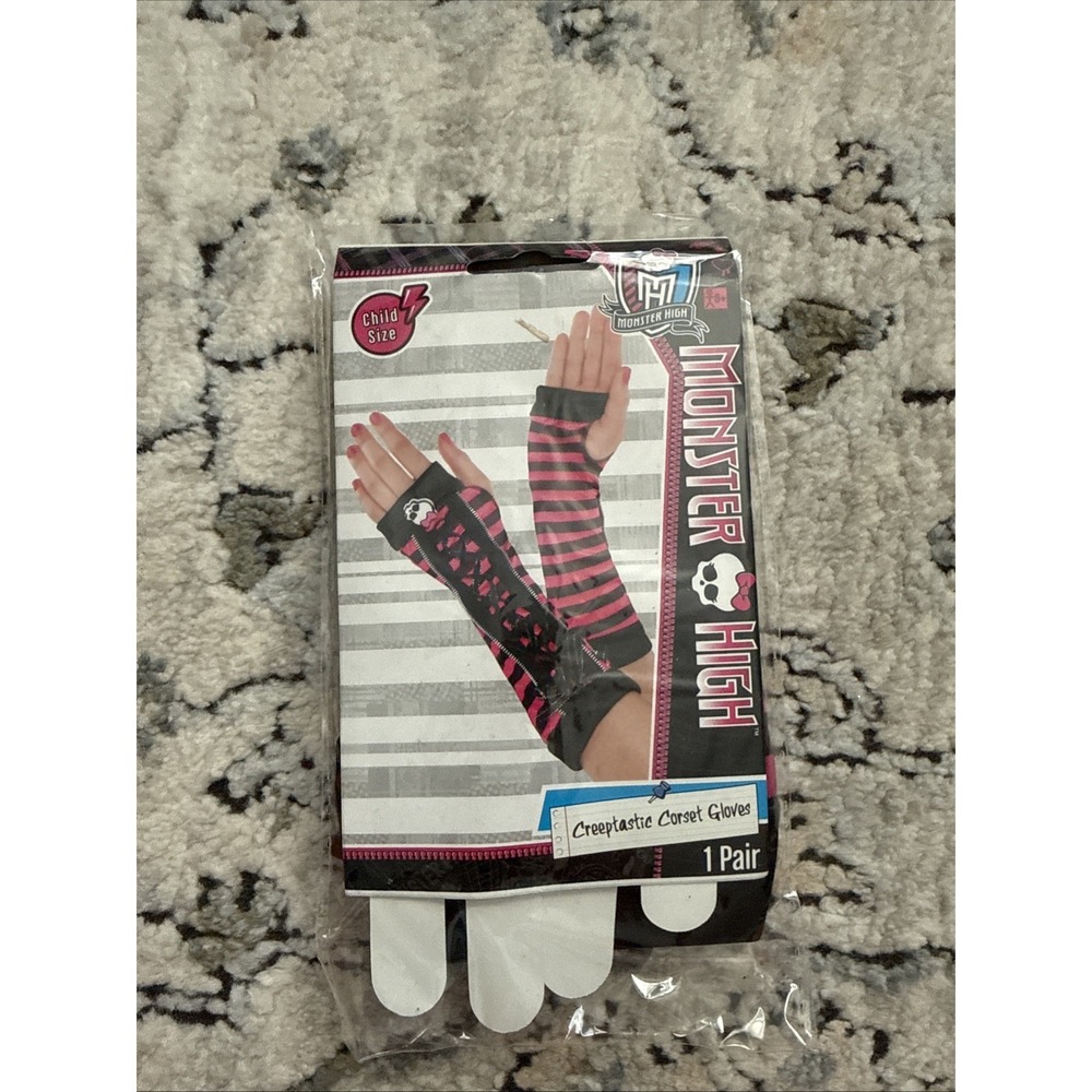 Monster High Creeptastic Corset Childs Gloves Fingerless  Ages 6+ 2014